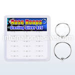 dnsm247 925 silver nose hoops nose piercing