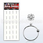 dnsm50 nose hoop silver 925 nose