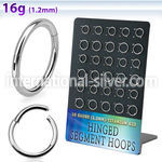 dusegh1 astm f 136 titanium hinged segment hoops 30pcs