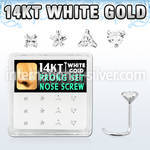 dwsc13 l shape nose studs gold nose