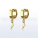erglit anodized surgical steel +huggie choose  piercing