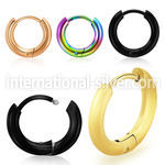 erhopt one pair pvd plating steel huggie hoop earrings