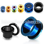 ftpg tunnels gauges anodized surgical steel 316l ear lobe