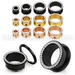 ftscpc tunnels gauges anodized surgical steel 316l ear lobe