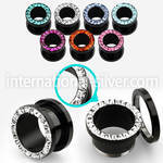 ftspfr tunnels gauges anodized surgical steel 316l ear lobe