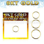 g9sel22 9 karat yellow gold ring hoop 22g