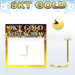 g9srd l shape nose studs gold nose