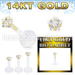 gbizsrm clear ptfe flexible labret star cubic zirconia stone