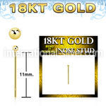ggysb1 18 karat gold bend it to fit nose stud 22g ball top
