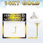 gsztm1 l shape nose studs gold nose