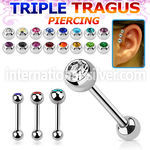 hexdc straight barbells surgical steel 316l tragus