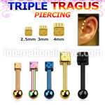 hextfd straight barbells anodized surgical steel 316l tragus
