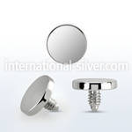 ie4 4mm flat disk shaped 316l steel dermal anchor top part
