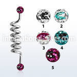 indfr5c straight barbells surgical steel 316l helix