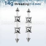indsh16 straight barbells surgical steel 316l 