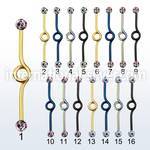 intbfr5a straight barbells anodized surgical steel 316l 