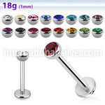 lb18hjb3 surgical steel labrets helix lower lip tragus upper lip monroe piercing