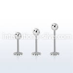 lb20b surgical steel labrets lower lip tragus upper lip monroe piercing