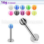 lbbeb3 labrets lip rings surgical steel 316l with acrylic parts labrets chin
