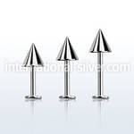lbcn5s labrets lip rings surgical steel 316l labrets chin