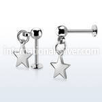 lbeb770 surgical steel labrets lower lip tragus upper lip monroe piercing