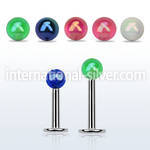 lbeuvbab labrets lip rings surgical steel 316l with acrylic parts labrets chin