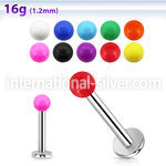 lbsab3 labrets lip rings surgical steel 316l with acrylic parts labrets chin