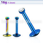 lbtj25 labrets lip rings anodized surgical steel 316l labrets chin