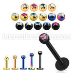 lbtjb25 labrets lip rings anodized surgical steel 316l labrets chin