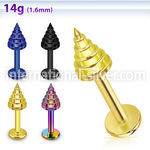 lbtxn4 labrets lip rings anodized surgical steel 316l labrets chin