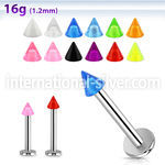 lbuvcn3 labrets lip rings surgical steel 316l with acrylic parts labrets chin