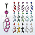 mcd431 belly rings surgical steel 316l belly button