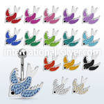 mcd453 belly rings surgical steel 316l belly button