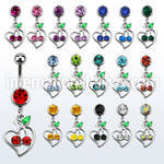 mcd474 belly rings surgical steel 316l belly button