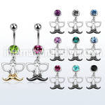 mcd507 belly rings surgical steel 316l belly button