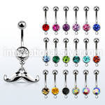 mcd517 belly rings surgical steel 316l belly button