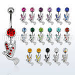 mcd550 belly rings surgical steel 316l belly button