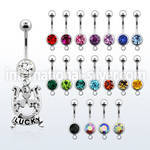 mcd572 belly rings surgical steel 316l belly button