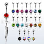 mcd583 belly rings surgical steel 316l belly button