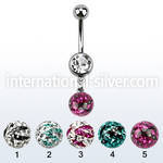 mcd626c belly rings surgical steel 316l belly button
