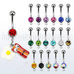 mcd645 belly rings surgical steel 316l belly button