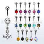 mcd699 belly rings surgical steel 316l belly button