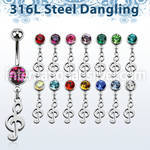 mcd709 belly rings surgical steel 316l belly button