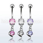 mcdz8 belly rings surgical steel 316l belly button