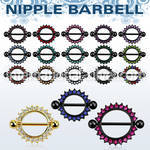 mctnpc3 straight barbells anodized surgical steel 316l nipple