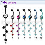 mdkdpr7 belly rings anodized surgical steel 316l belly button
