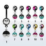 mdkfr8e belly rings anodized surgical steel 316l belly button