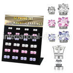 mg114 fake illusion body jewelry stainless steel ear lobe