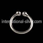nc10 fake illusion hoops silver 925 belly button
