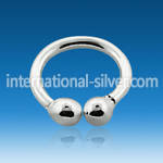 nc6 fake illusion hoops silver 925 belly button